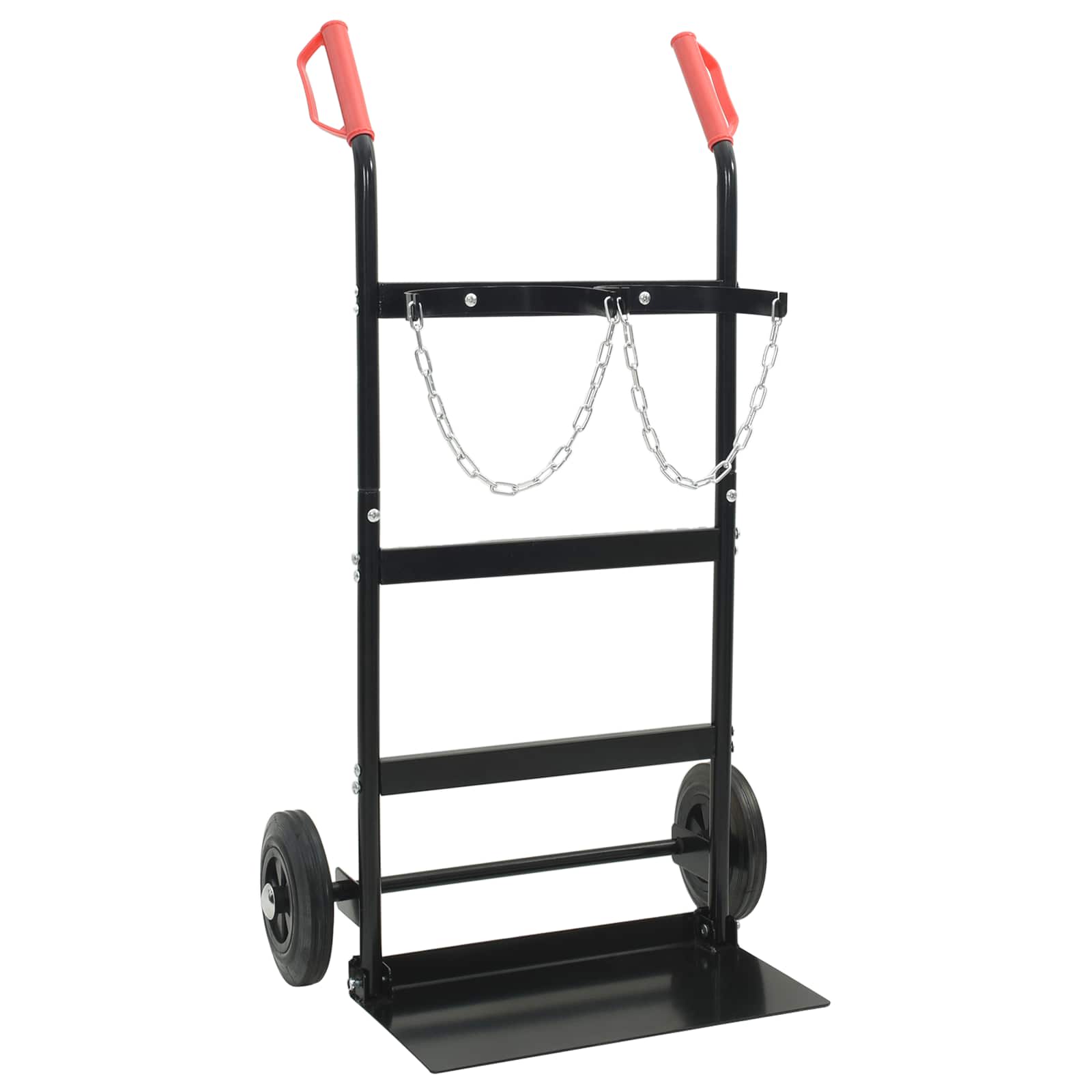 Handwagen Schwarz und Rot 63 x 43,5 x 110 cm Stahl
