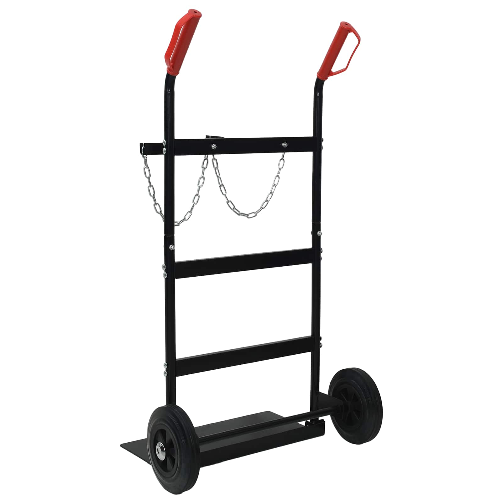 Handwagen Schwarz und Rot 63 x 43,5 x 110 cm Stahl