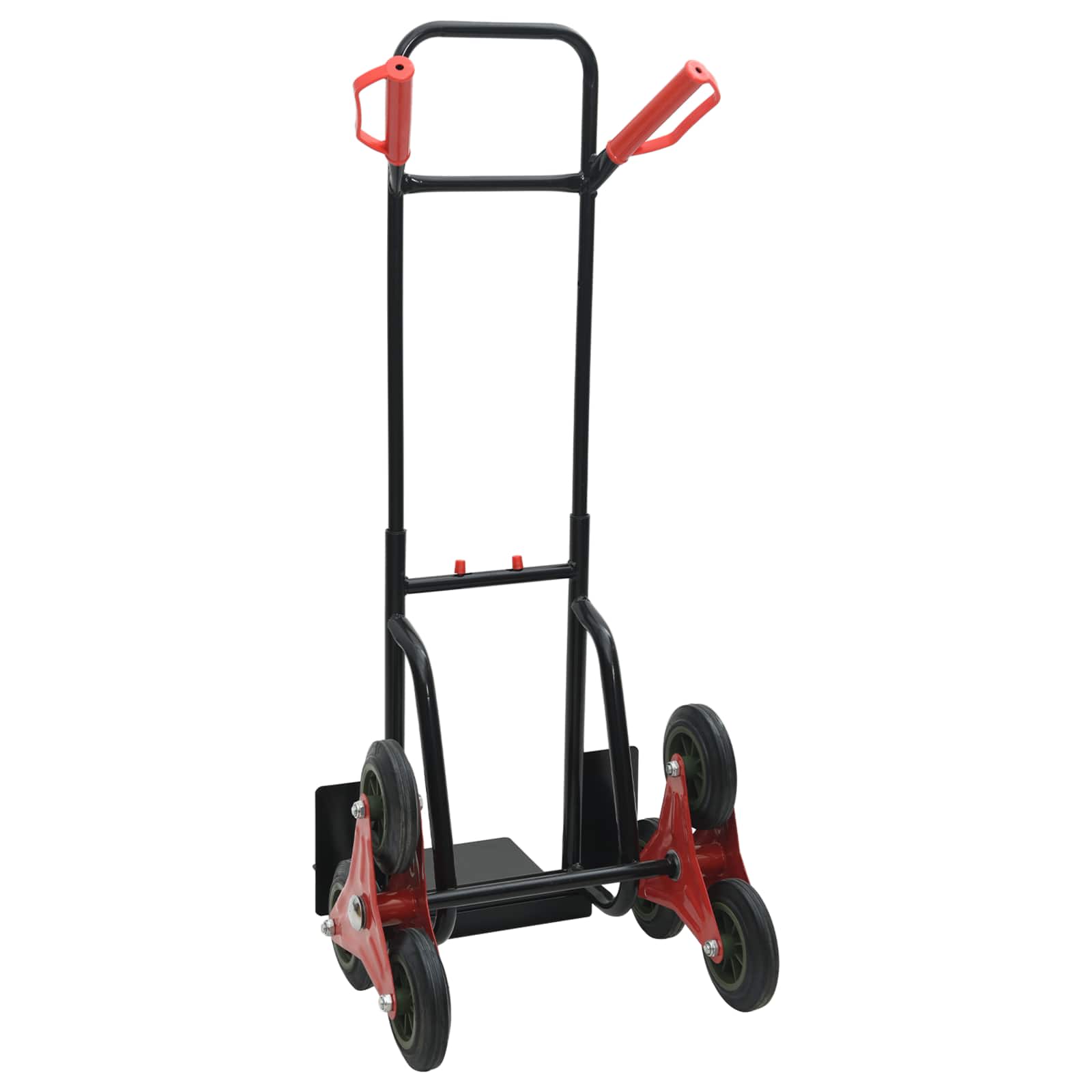 Handwagen Schwarz und Rot 64,5 x 49,5 x 114 cm Stahl