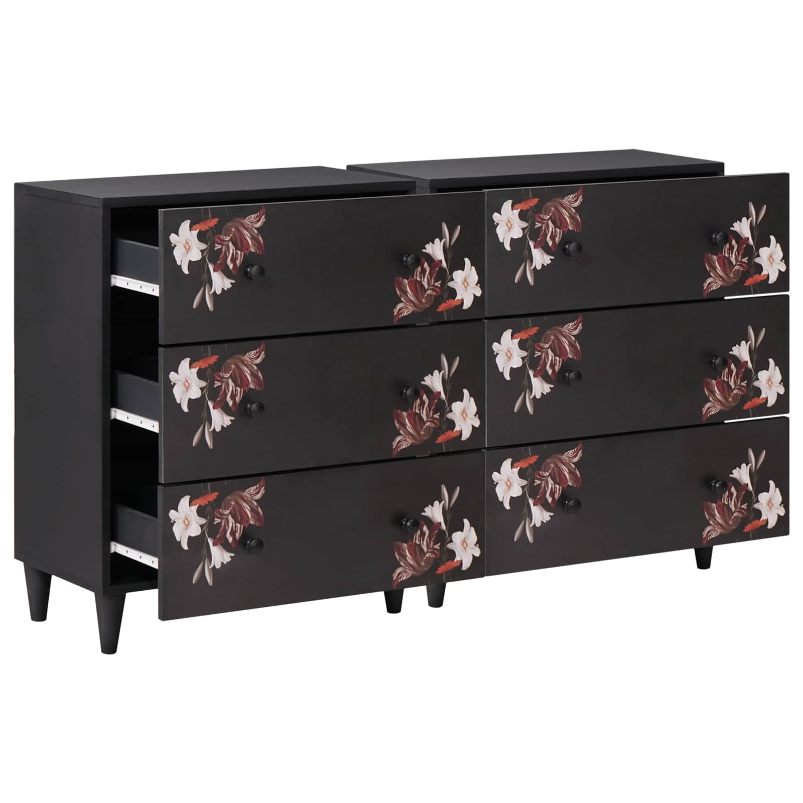 Stauraumschränke 2 Stk. 120 x 33 x 75 cm Massivholz Mango