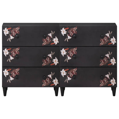 Stauraumschränke 2 stk. 120 x 33 x 75 cm Massivholz Mango