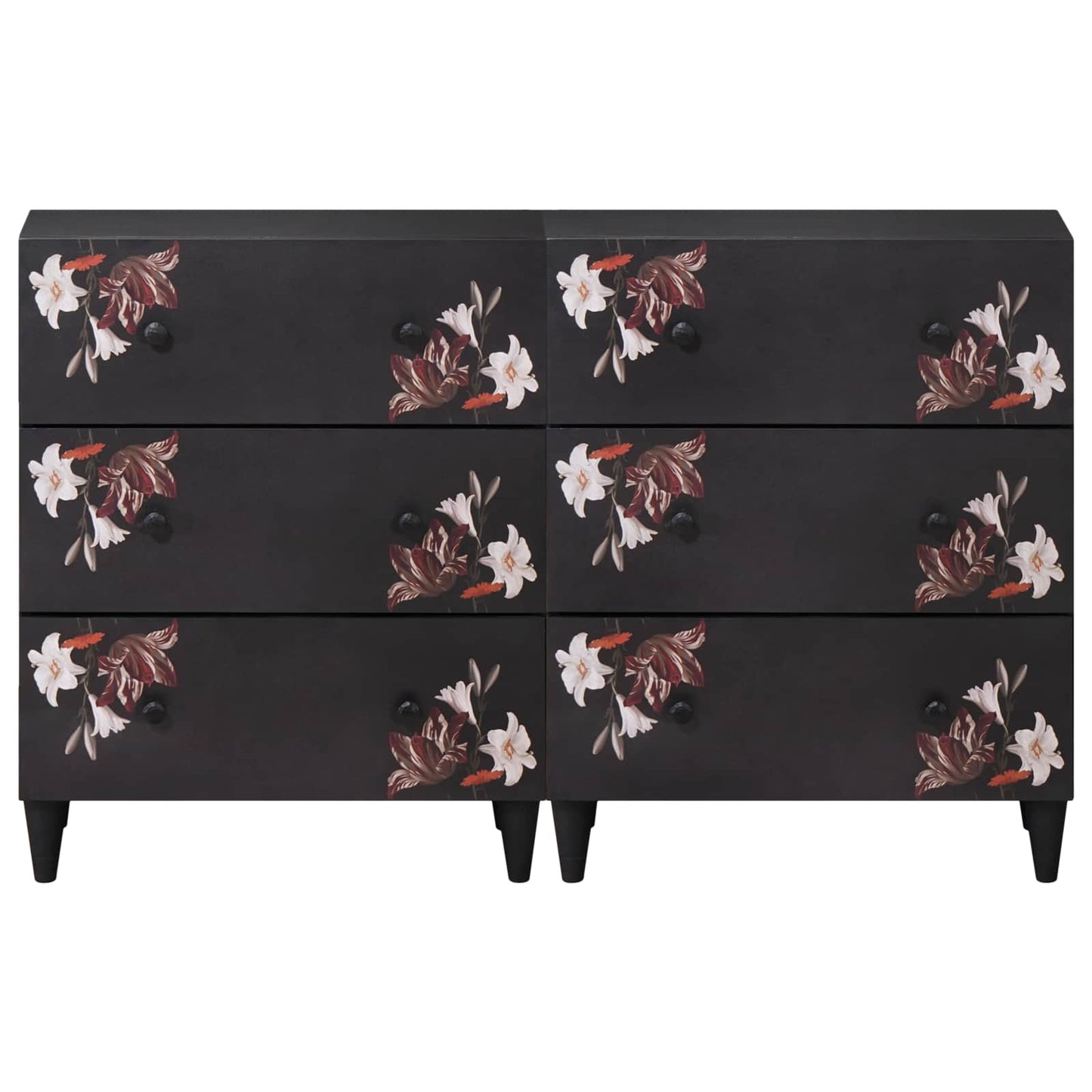 Stauraumschränke 2 Stk. 120 x 33 x 75 cm Massivholz Mango