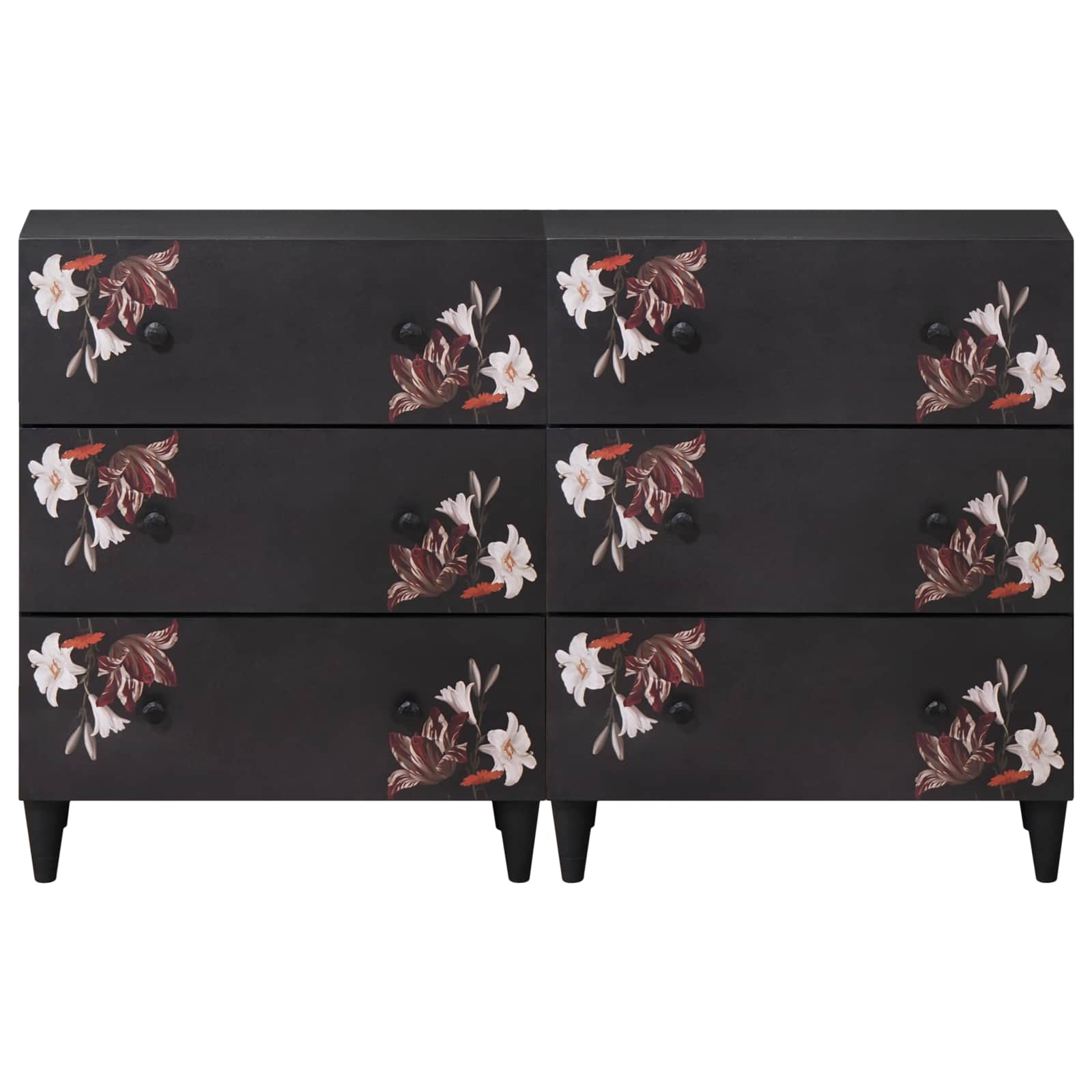 Stauraumschränke 2 Stk. 120 x 33 x 75 cm Massivholz Mango