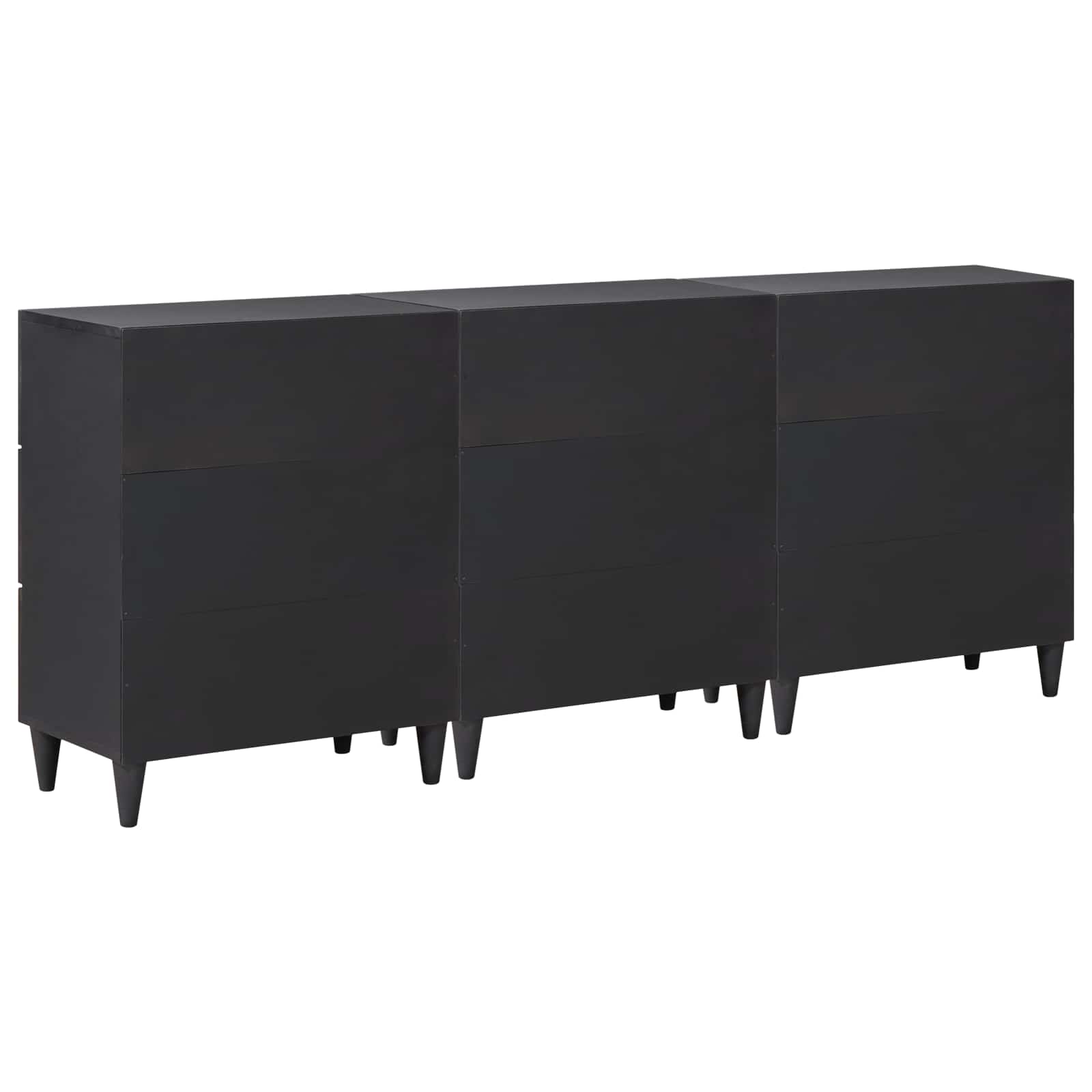 Stauraumschränke 3 Stk. 180 x 33 x 75 cm Massivholz Mango