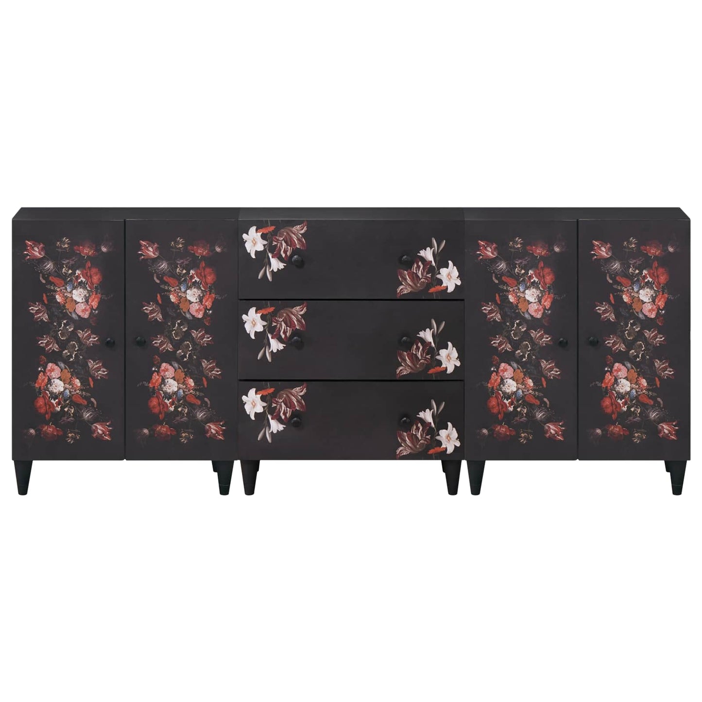 Stauraumschränke 3 Stk. 180 x 33 x 75 cm Massivholz Mango
