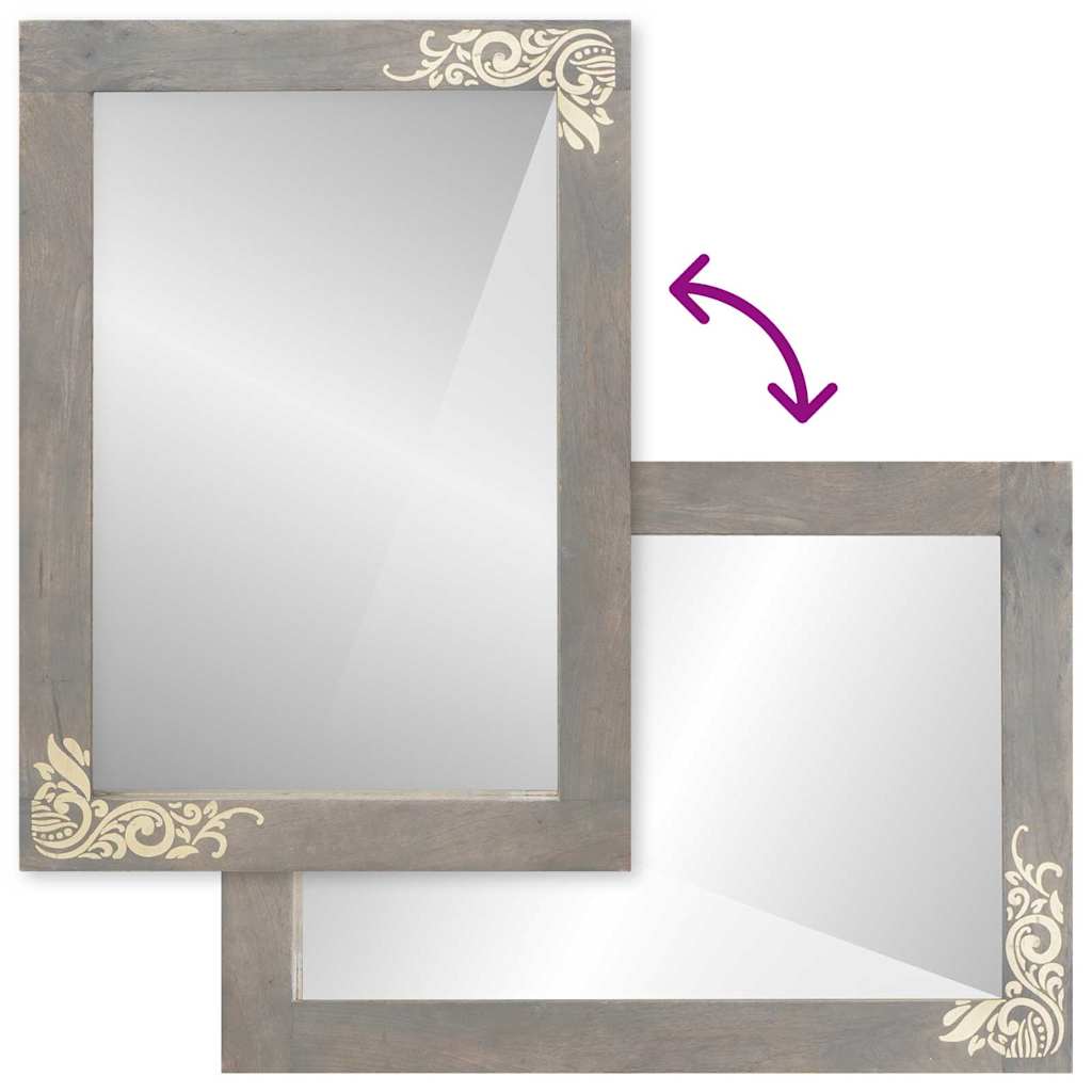 Badezimmerschrank-Set 2 stk. Grau 62 x 33 x 58 cm