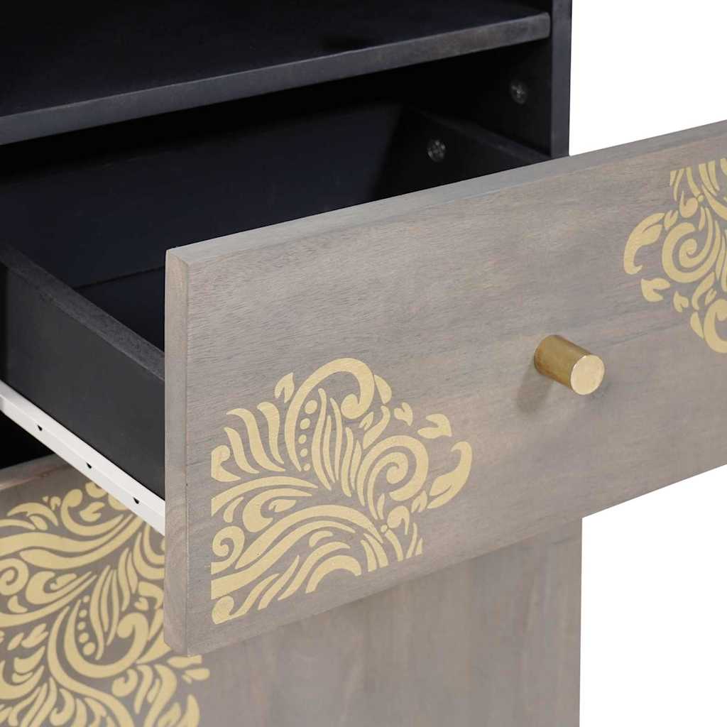 Badezimmerschrank-Set 3 stk. Grau 62 x 33 x 58 cm