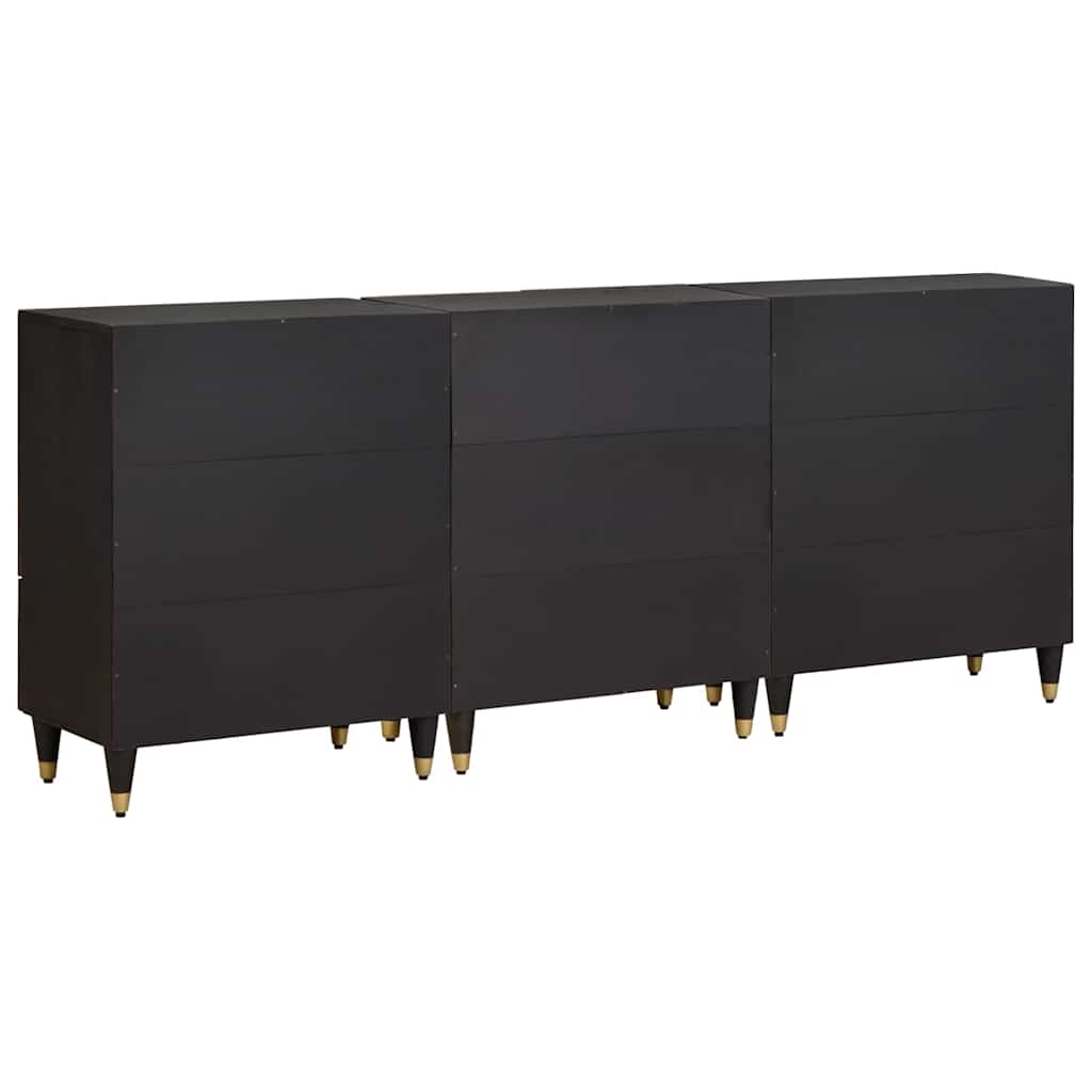 Badezimmerschrank-Set 3 Stk. 180 x 33 x 75 cm Massivholz Mango