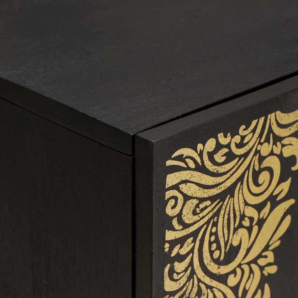 Badezimmerschrank-Set 2 stk. Schwarz 62 x 33 x 58 cm