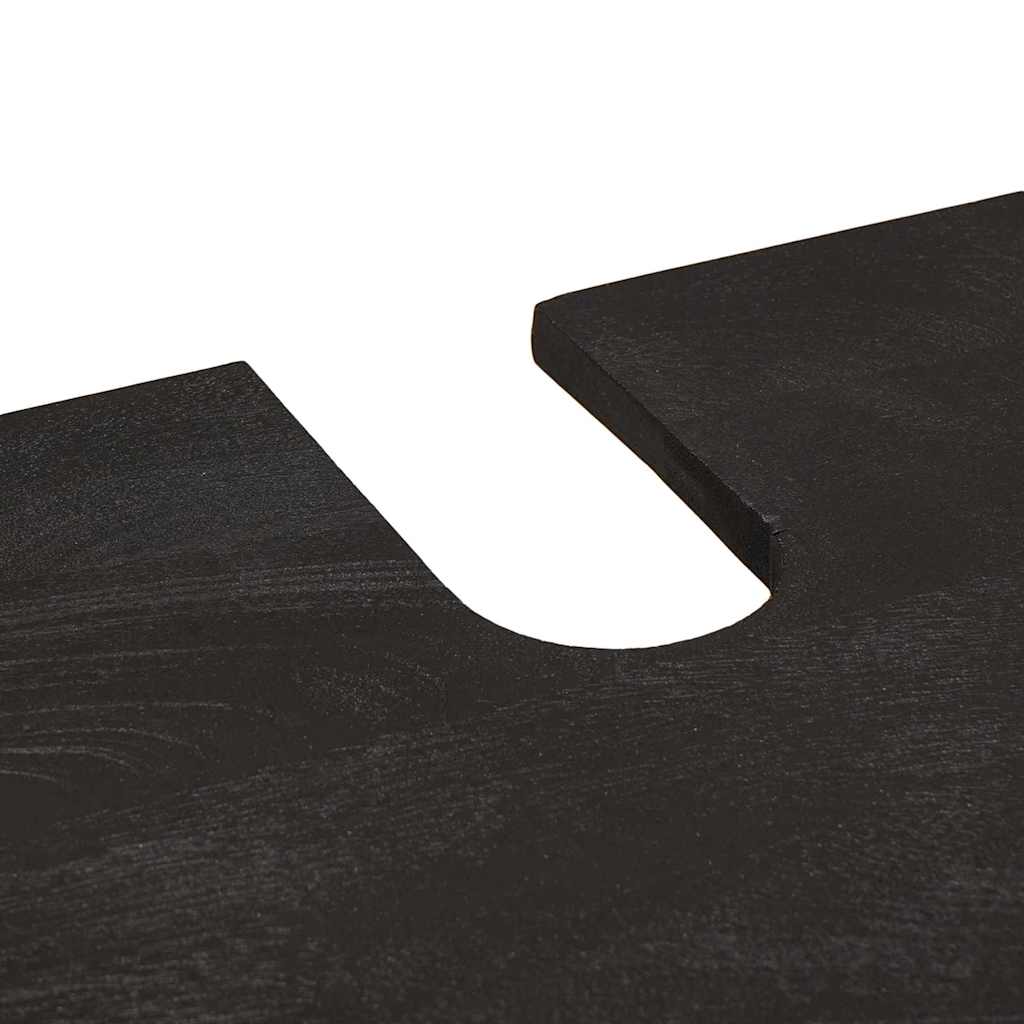 Badezimmerschrank-Set 2 stk. Schwarz 62 x 33 x 58 cm