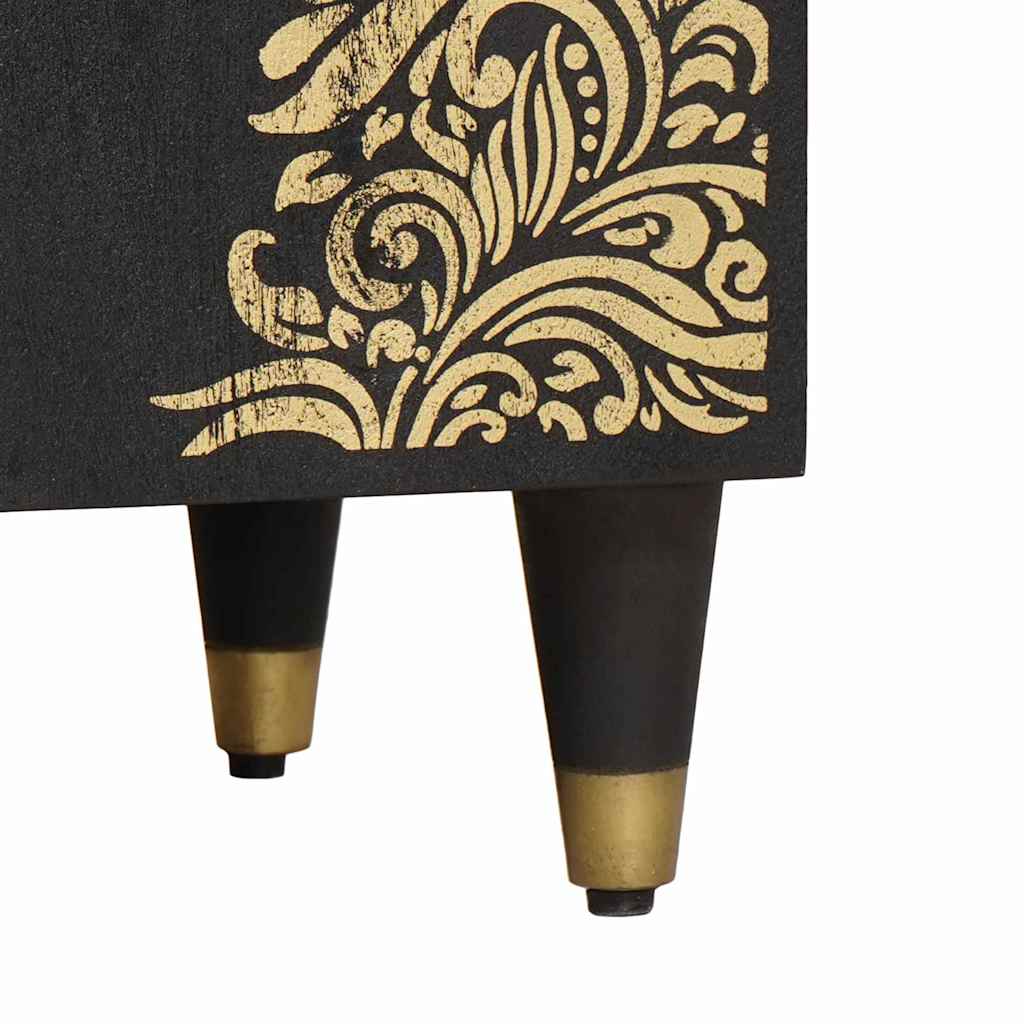 Badezimmerschrank-Set 2 stk. Schwarz 62 x 33 x 58 cm
