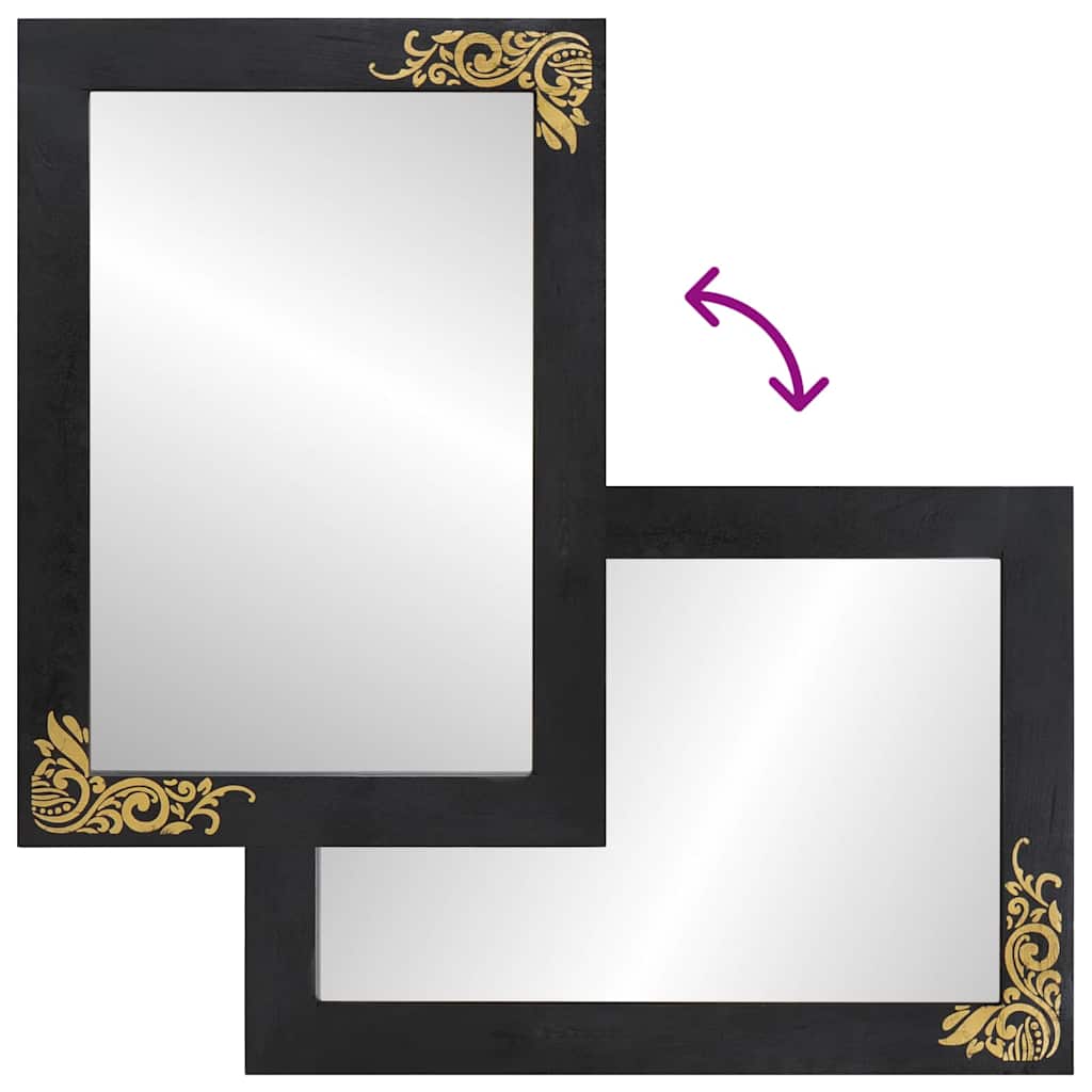 Badezimmerschrank-Set 2 stk. Schwarz 62 x 33 x 58 cm