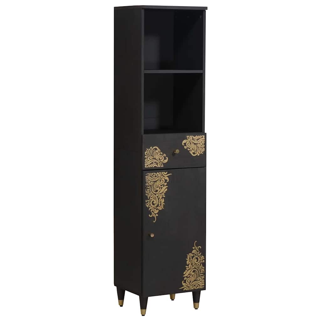 Badezimmerschrank-Set 3 stk. Schwarz 62 x 33 x 58 cm