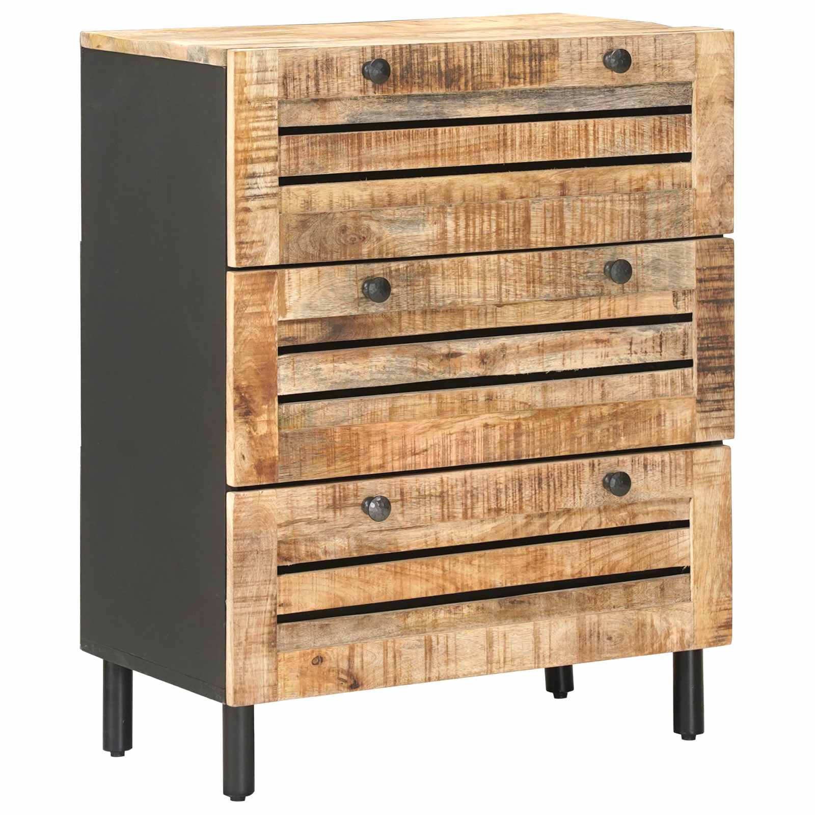 Stauraumschränke 2 Stk. 120 x 33 x 75 cm Massivholz Mango