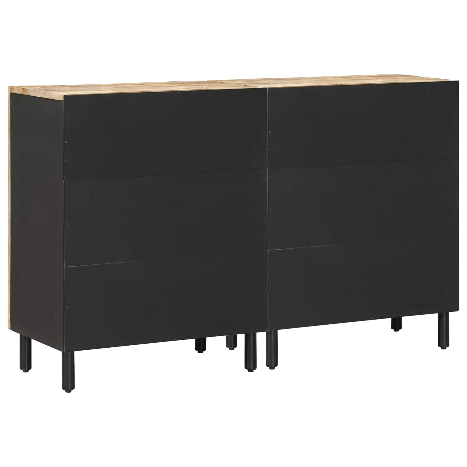 Stauraumschränke 2 Stk. 120 x 33 x 75 cm Massivholz Mango