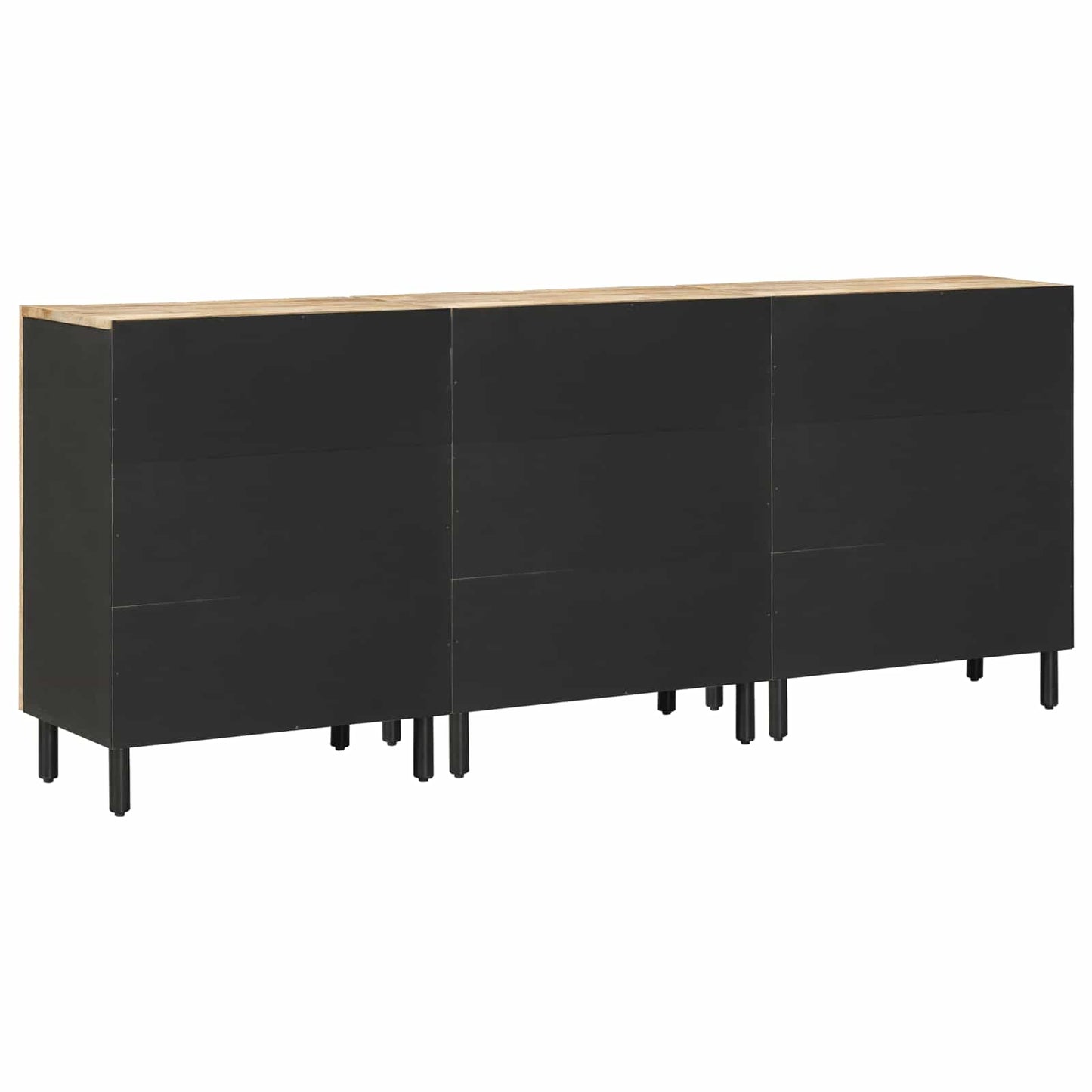 Stauraumschränke 2 pcs Braun 60 x 33,5 x 75 cm Massivholz Mango