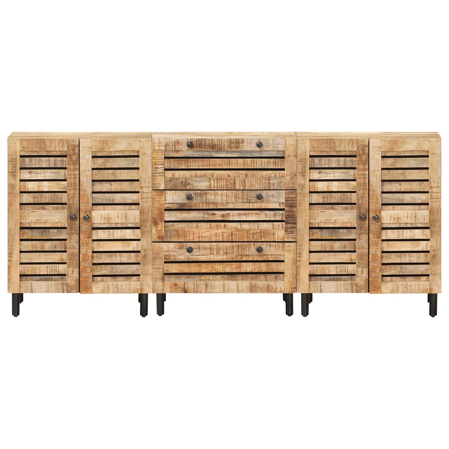 Stauraumschränke 2 pcs Braun 60 x 33,5 x 75 cm Massivholz Mango