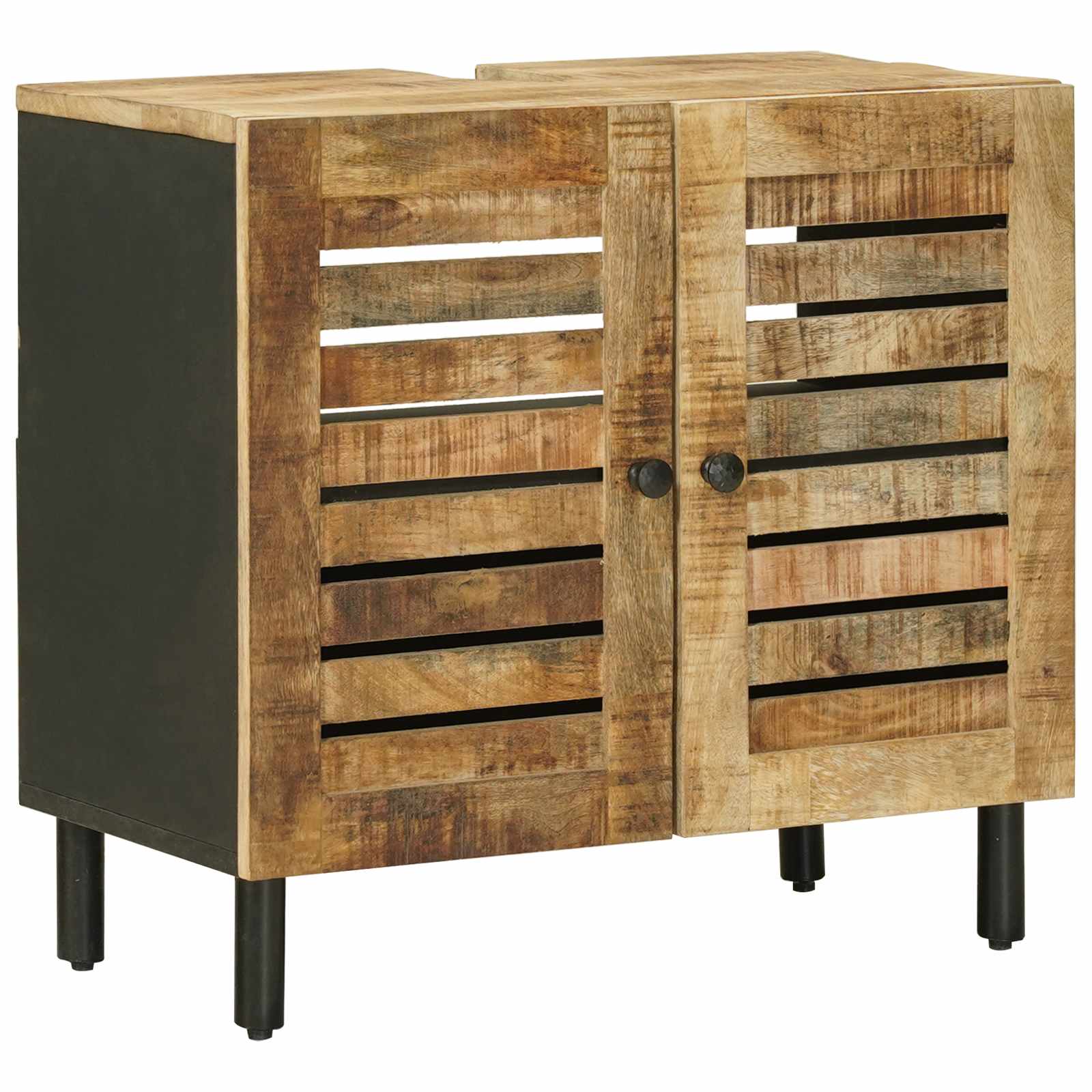 Badezimmerschrank-Set mit Schubladen 5 pcs Massivholz Mango