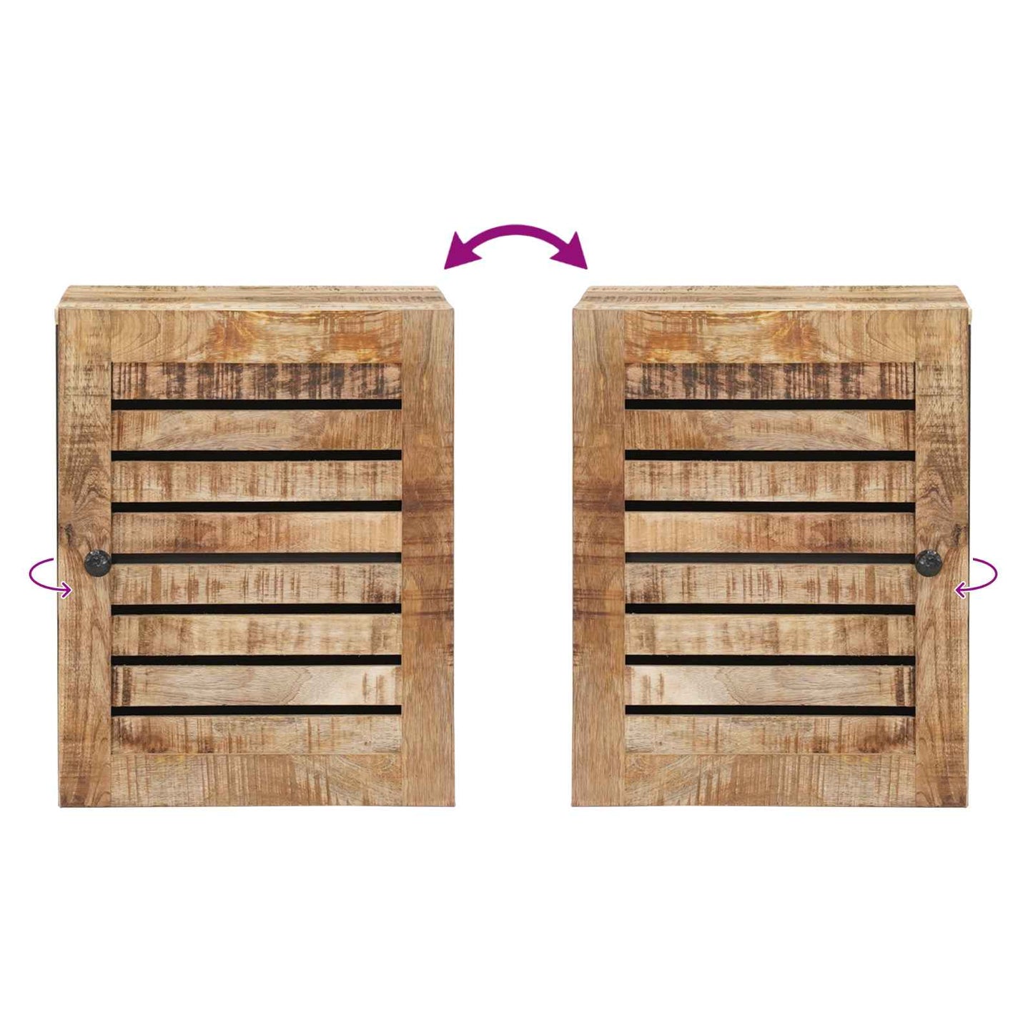 Badezimmerschrank-Set mit Schubladen 5 pcs Massivholz Mango