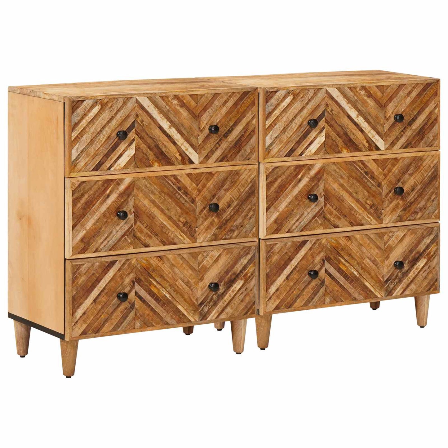 Stauraumschränke 2 stk. 60 x 33,5 x 75 cm Massivholz Mango