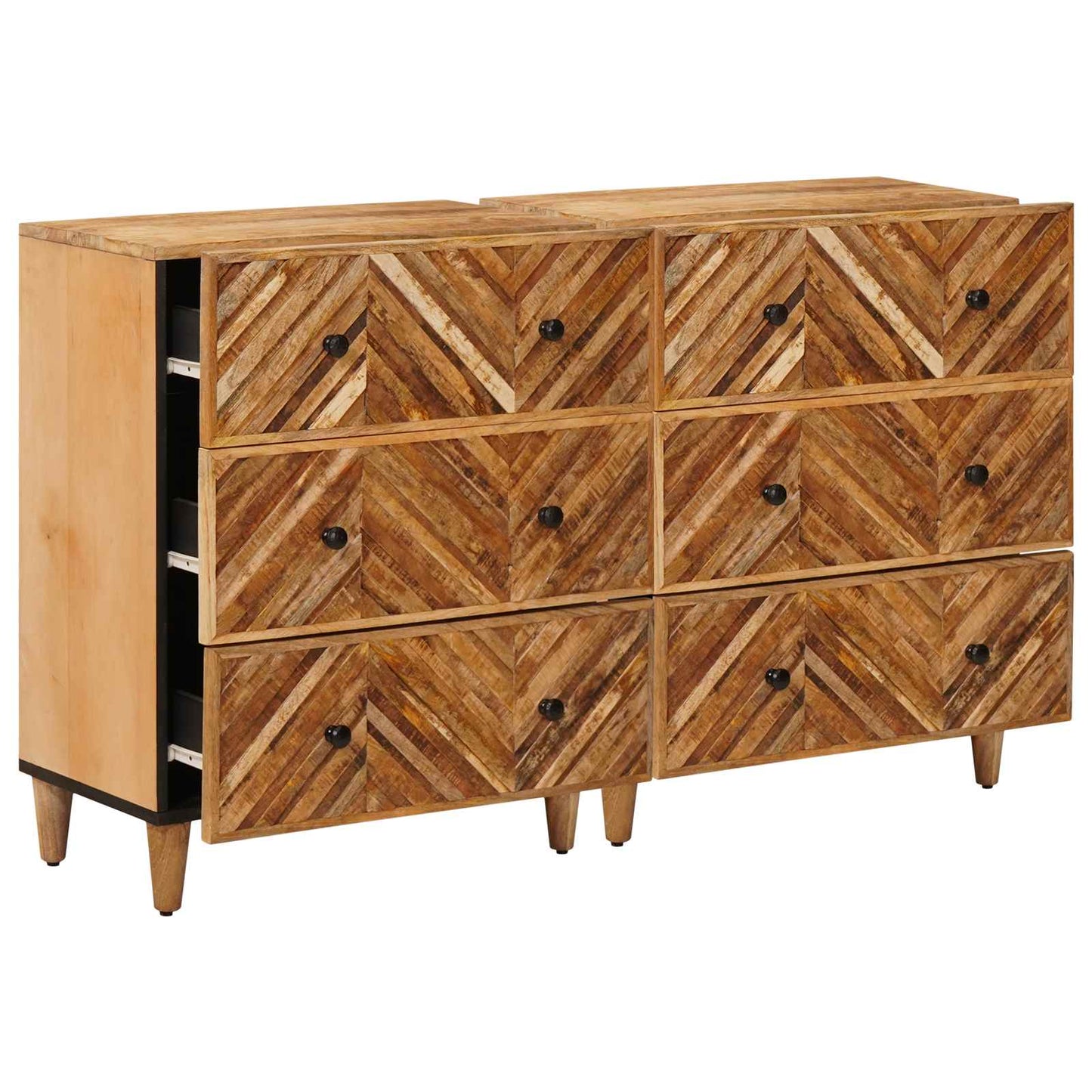 Stauraumschränke 2 stk. 60 x 33,5 x 75 cm Massivholz Mango