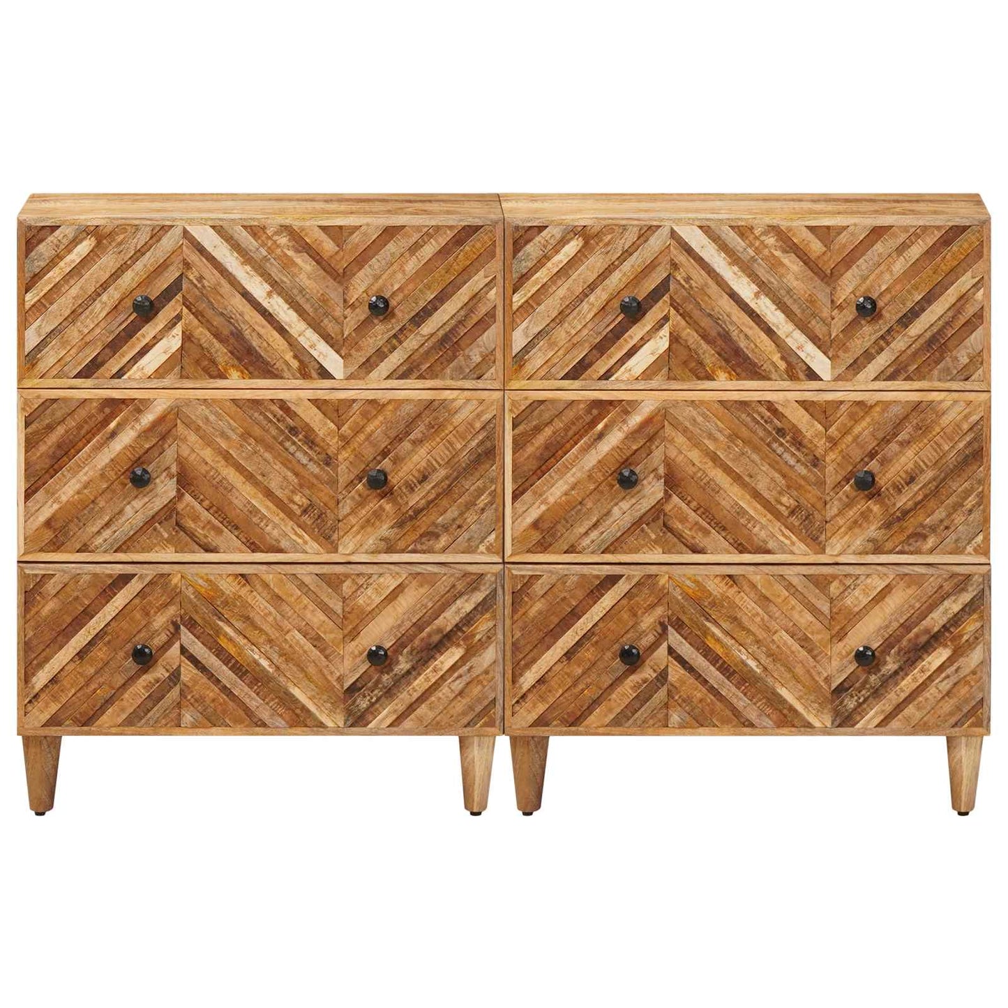 Stauraumschränke 2 stk. 60 x 33,5 x 75 cm Massivholz Mango