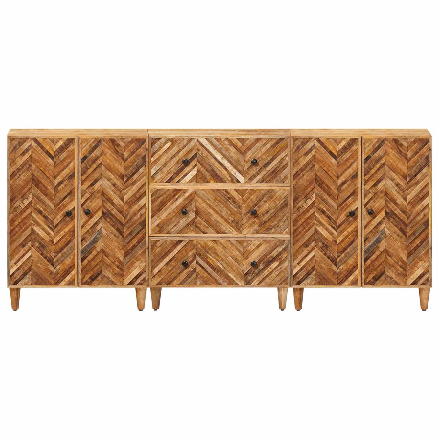 Stauraumschränke 3 stk. 60 x 33,5 x 75 cm Massivholz Mango