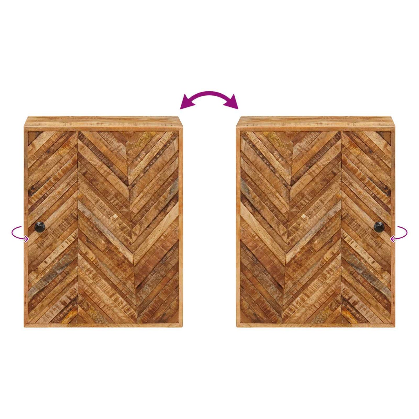 Badezimmerschrank-Set 5 stk. 62 x 33 x 58 cm Massivholz Mango
