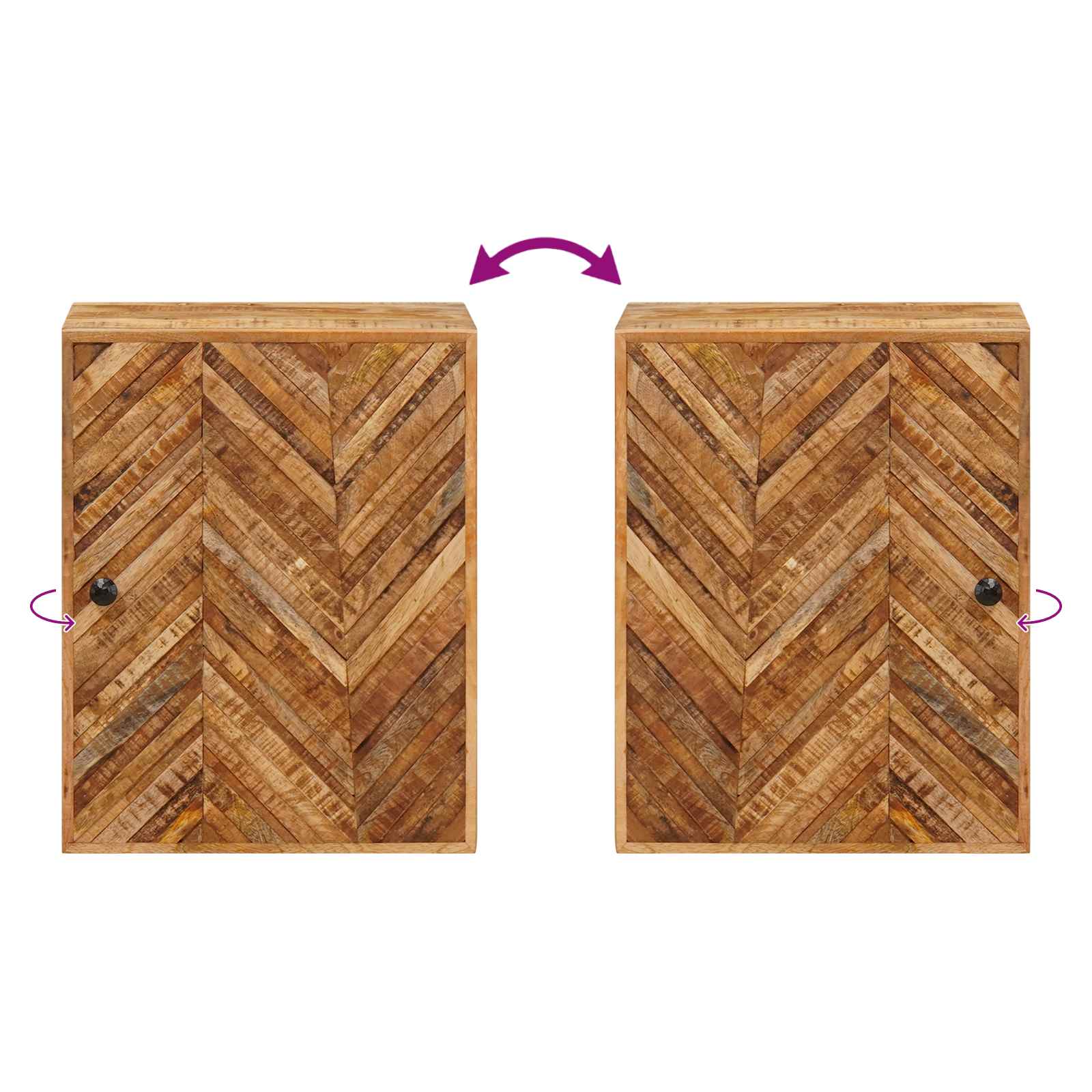 Badezimmerschrank-Set 5 stk. 62 x 33 x 58 cm Massivholz Mango