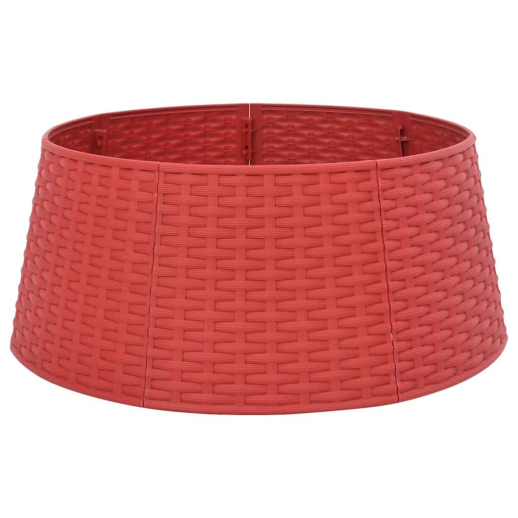 Jupe de sapin de Noël rouge Ø56x23 cm en plastique