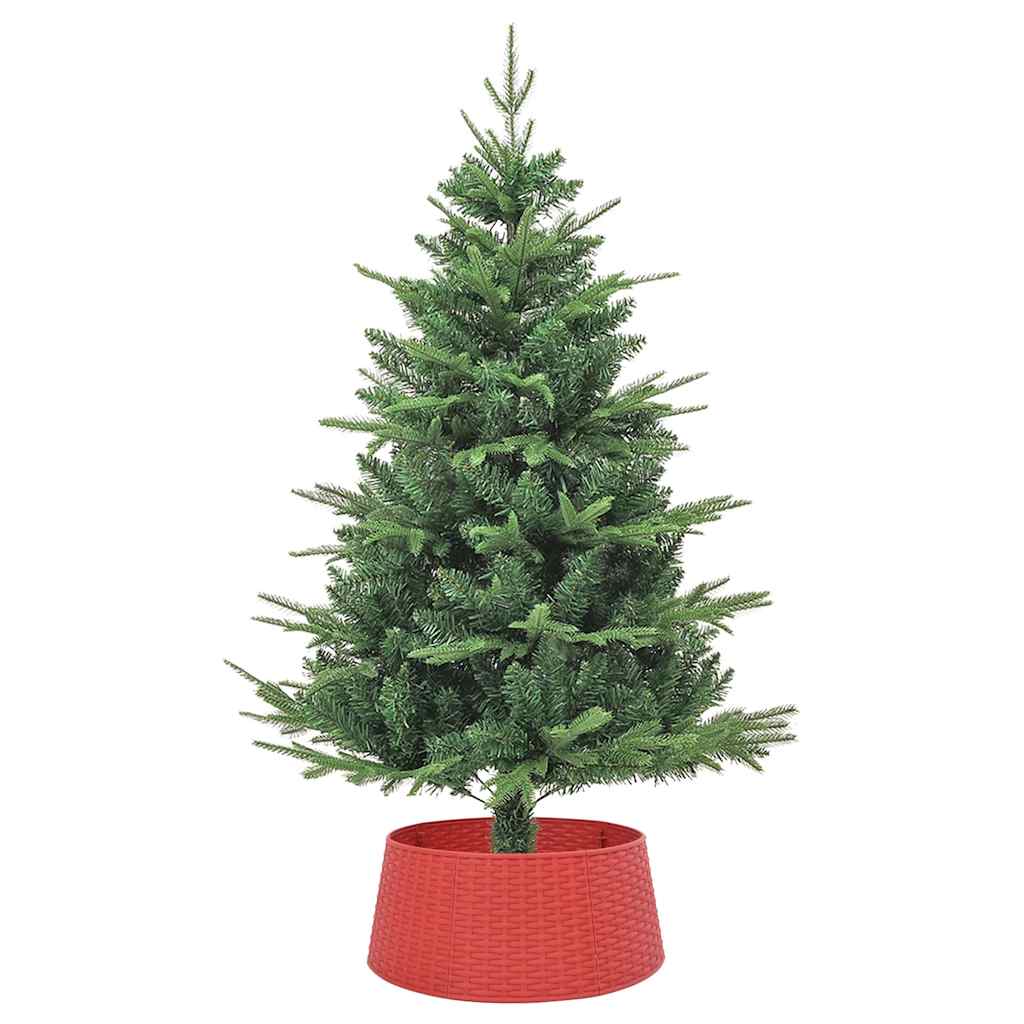 Jupe de sapin de Noël rouge Ø56x23 cm en plastique