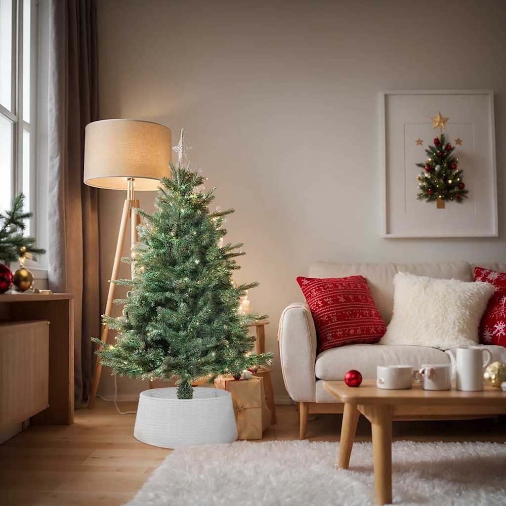 Jupe de sapin de Noël blanc Ø65x23 cm en plastique