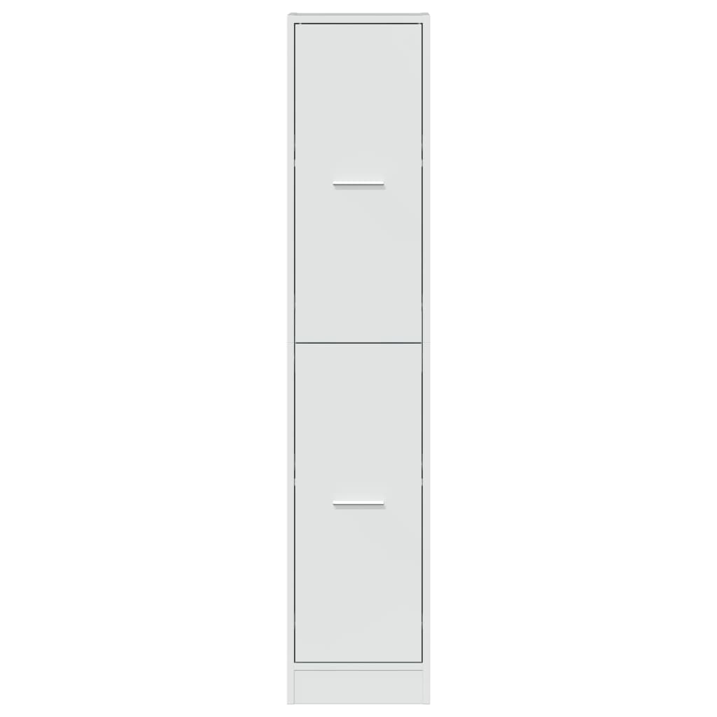 Armoire d'apothicaire blanc brillant 30x41x144,5 cm en bois