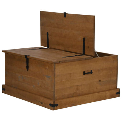 Truhe HALDEN 91x91x47 cm Massivholz Kiefer