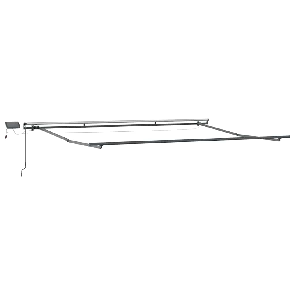 Markise Manuell mit LEDs Weinrot 500x300 cm