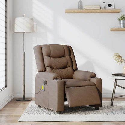 Massagesessel Elektrisch Braun Stoff