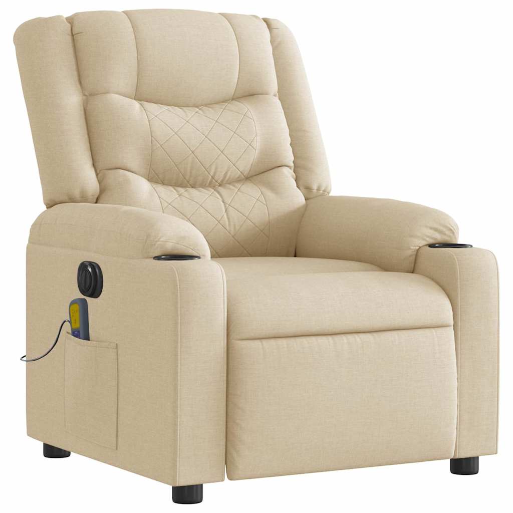 Massagesessel Elektrisch Creme Stoff
