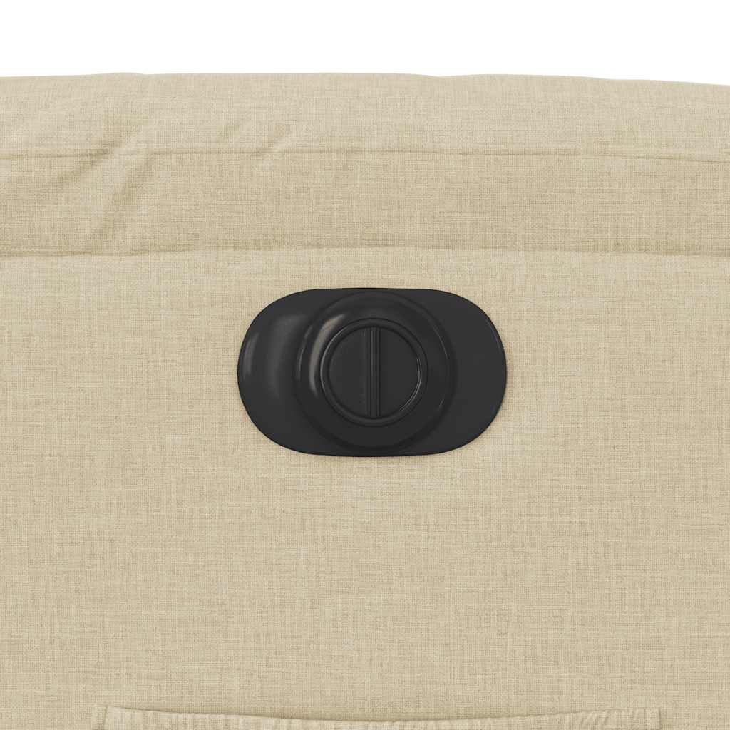 Relaxsessel mit Aufstehhilfe Elektrisch Creme Stoff