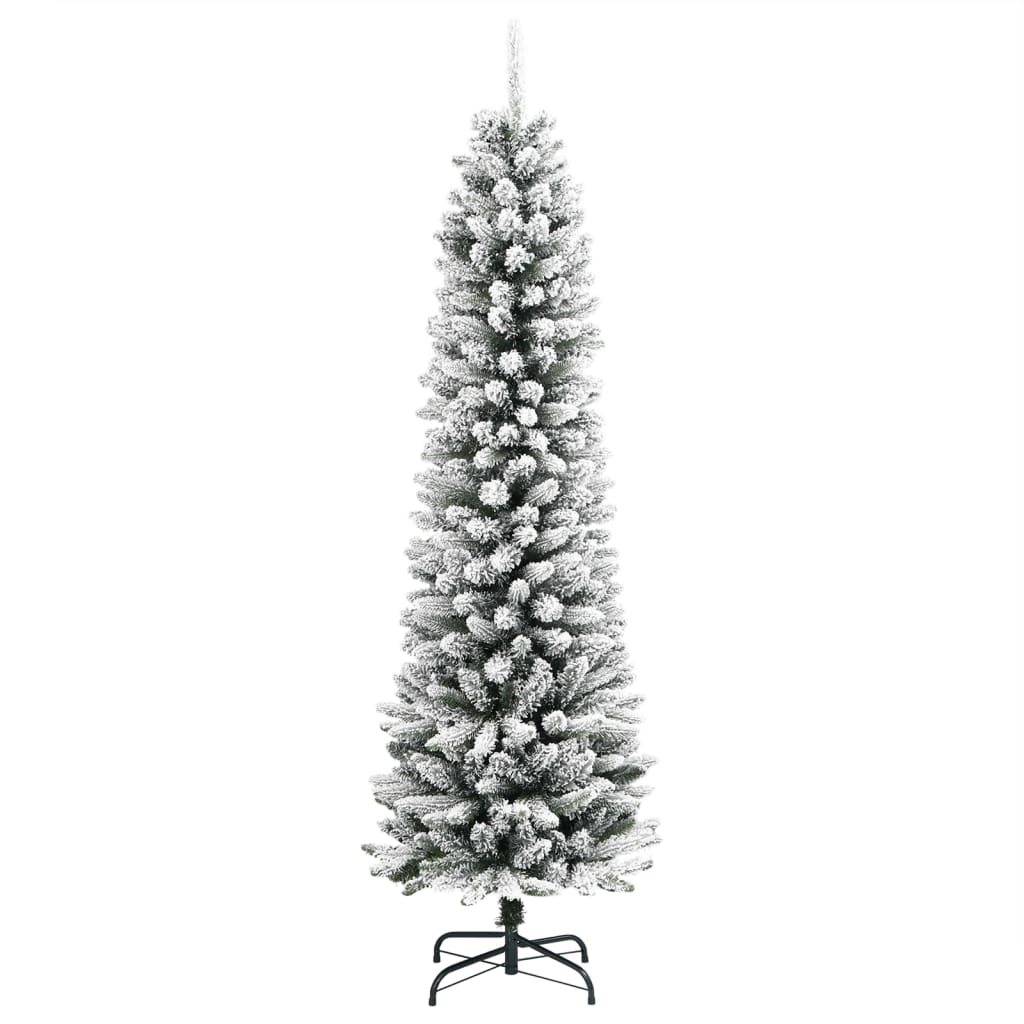 Sapin de Noël artificiel Slim avec neige 150 cm PVC &amp; PE