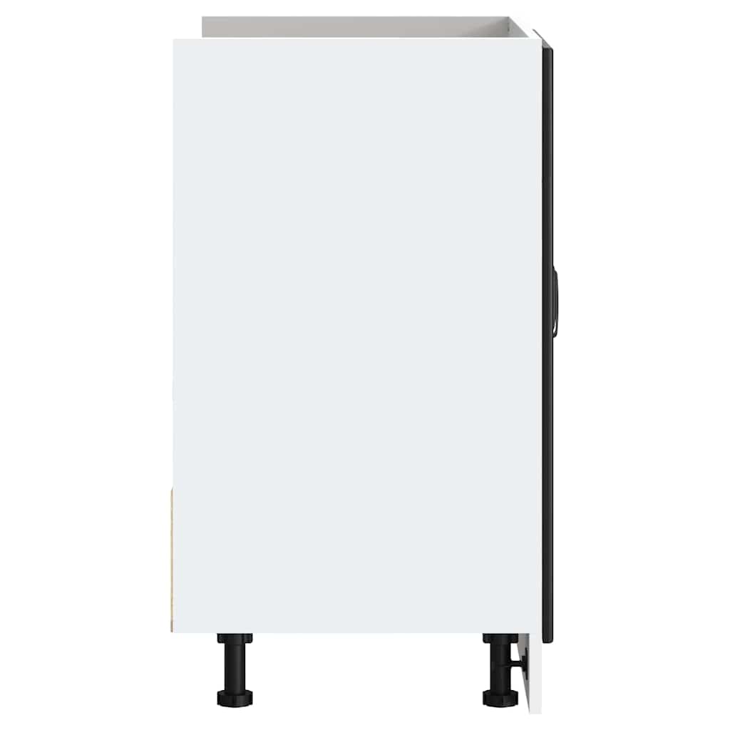 Spülenunterschrank Kalmar Schwarz 80x46x81,5 cm Holzwerkstoff