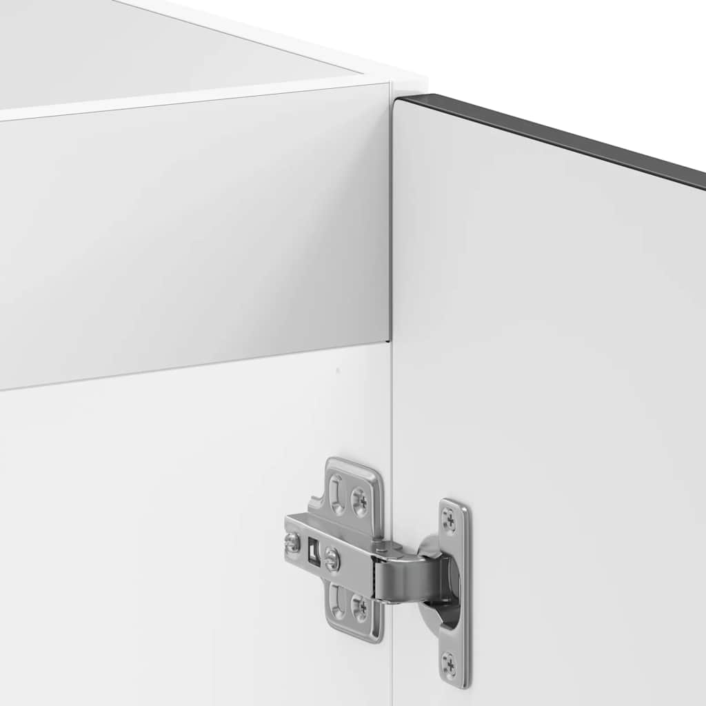 Spülenunterschrank Kalmar Schwarz 80x46x81,5 cm Holzwerkstoff