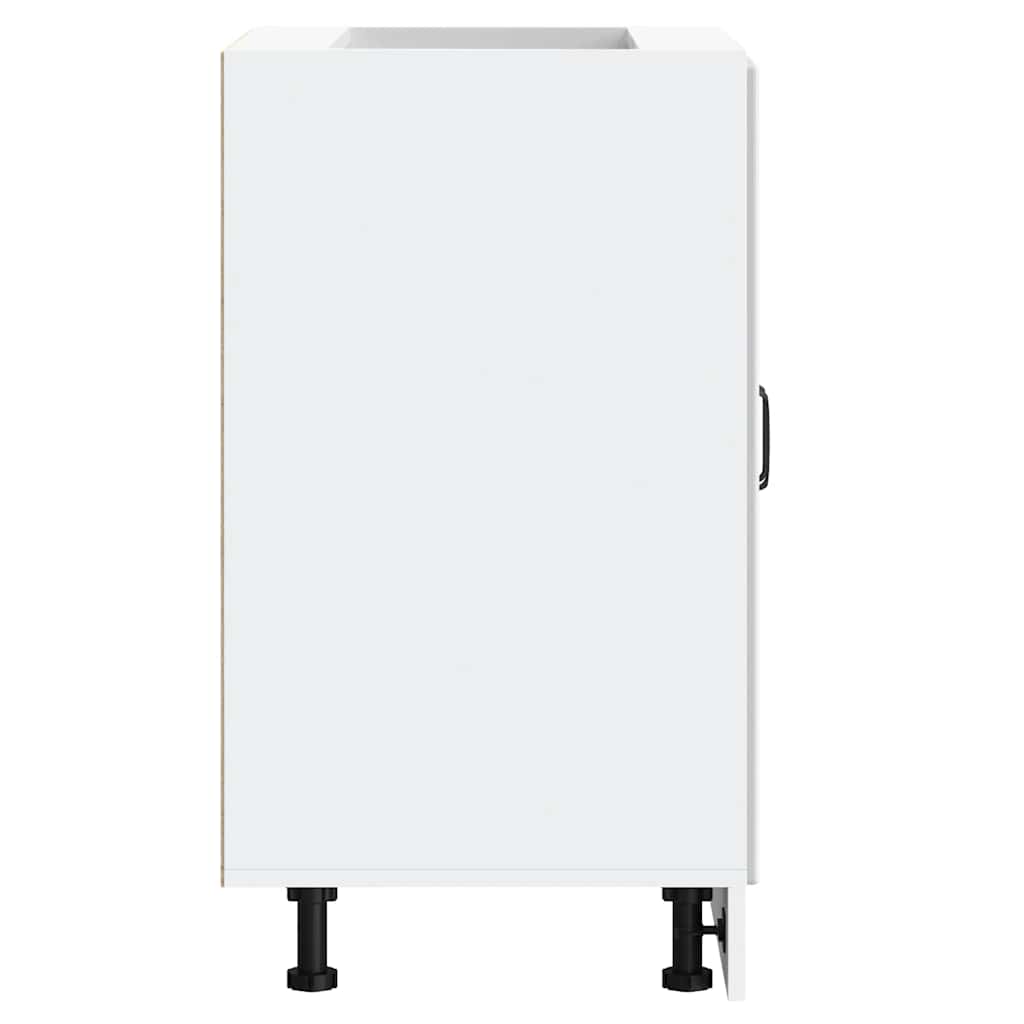 Spülenunterschrank Lucca Hochglanz-Weiß Holzwerkstoff