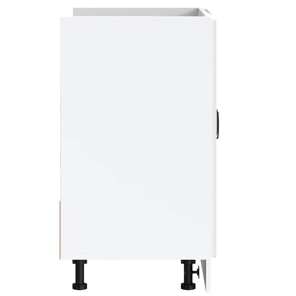 Spülenunterschrank Lucca Hochglanz-Weiß Holzwerkstoff