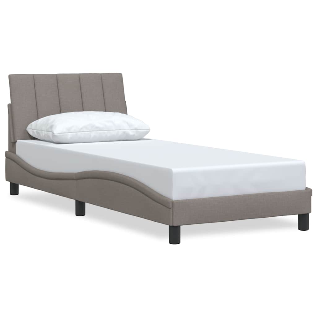 Bettgestell ohne Matratze "Hanko" Taupe 90x190 cm Stoff