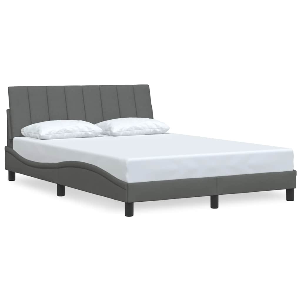 Bettgestell ohne Matratze "Hanko" Dunkelgrau 120x200 cm Stoff