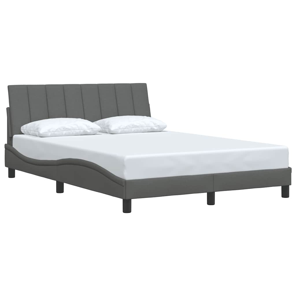 Bettgestell ohne Matratze "Hanko" Dunkelgrau 120x200 cm Stoff