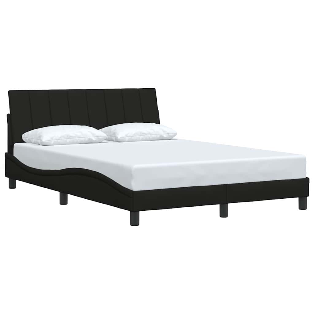 Bettgestell ohne Matratze "Hanko" Schwarz 120x200 cm Stoff