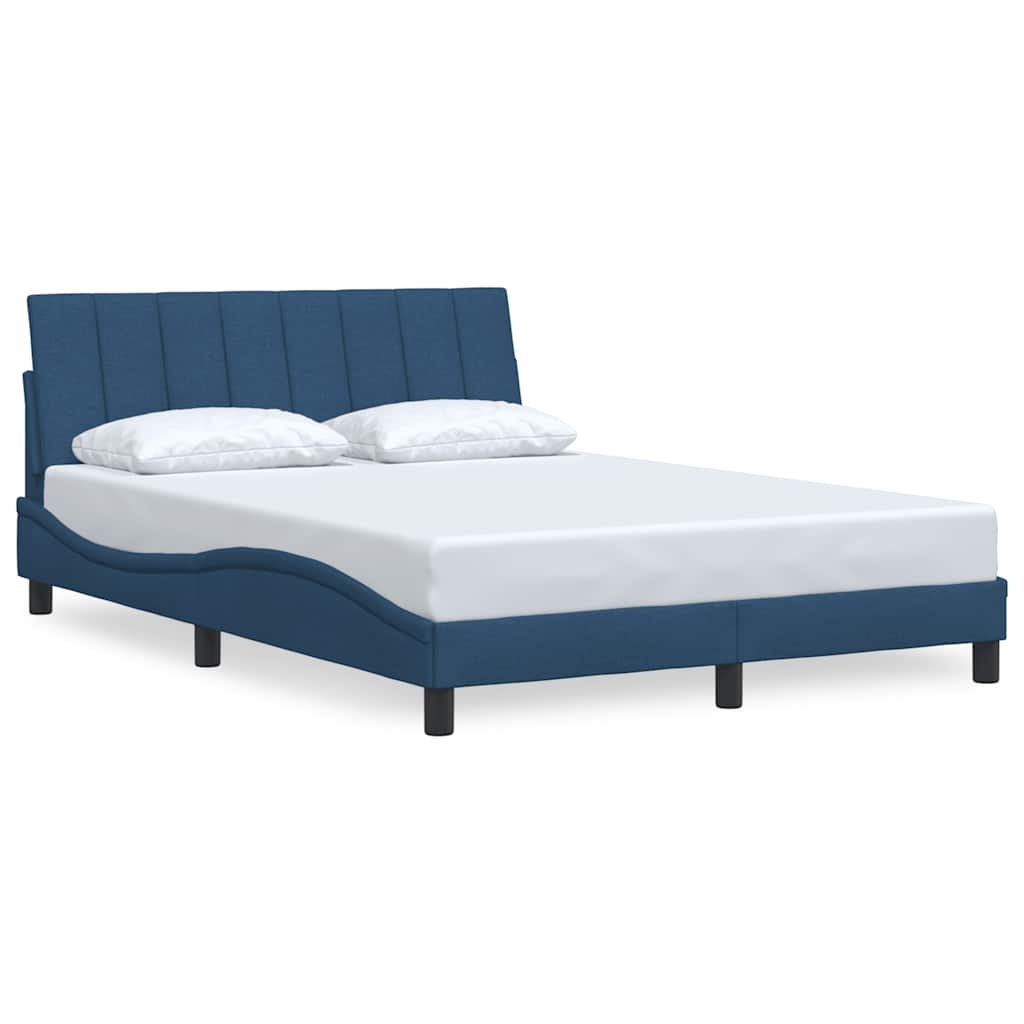 Bettgestell ohne Matratze "Hanko" Blau 120x200 cm Stoff