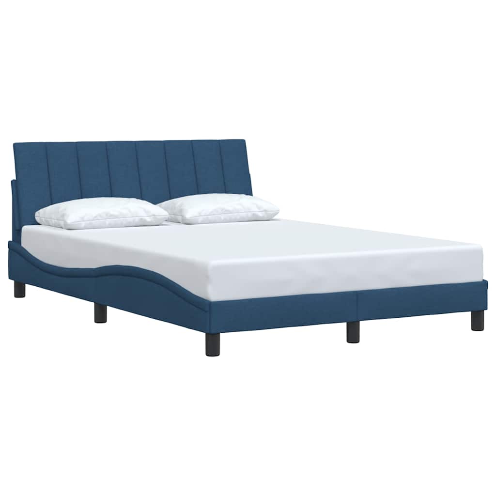 Bettgestell ohne Matratze "Hanko" Blau 120x200 cm Stoff