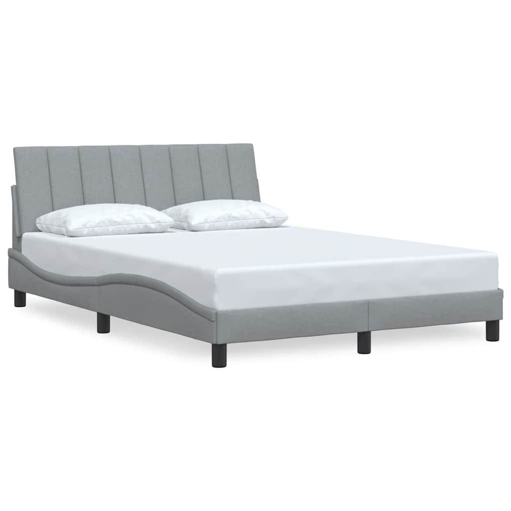 Bettgestell ohne Matratze "Hanko" Hellgrau 140x190 cm Stoff
